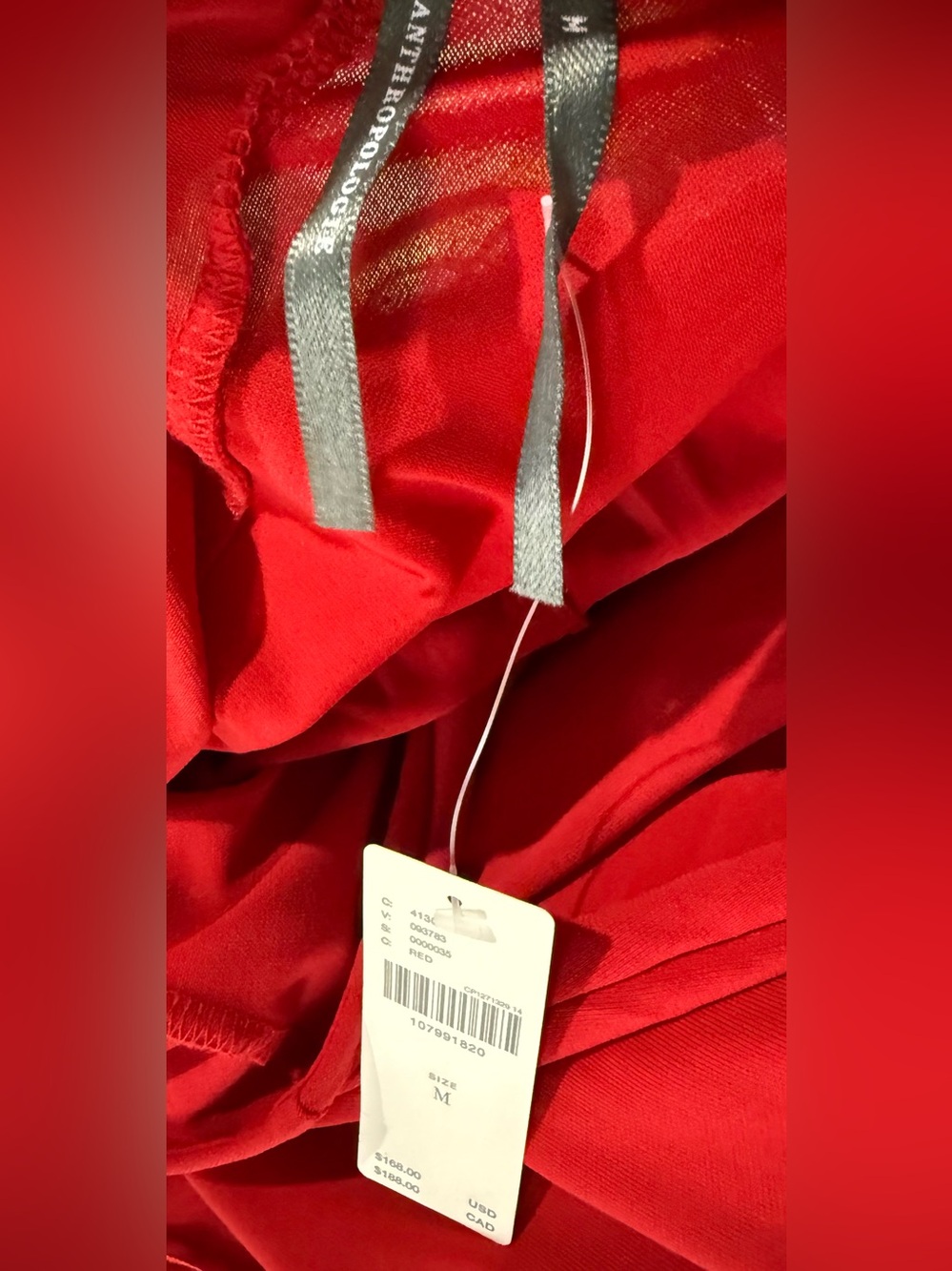 By Anthropologie Halter Open Back A-Line Maxi Dress Haute Red Formal Evening NWT - Picture 10 of 12